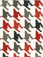 Pied de poule rood-bruin 280 cm