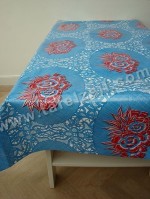 Lace medaillon aquablauw-rood