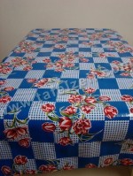 Tulp op ruit hollandblauw mex