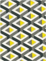 Graphic triangles grijs-geel gtl 280 cm 