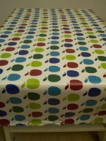 Retro appeltje wit-multi pvc