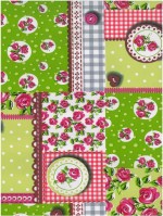 Patchwork Emely limegroen