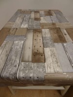  Sloophout patchwork naturel 