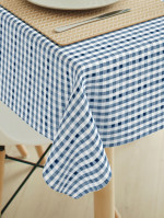 Tafelkleed ruitje aquarel indigo blauw