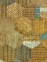 Tafelzeil hexagon riet