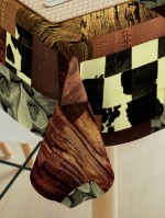 Tafelzeil patchwork huid bruin