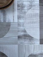 Tafelzeil Mixed wood shapes grey