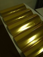 Plakfolie geborsteld goud