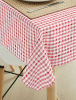 Tafelkleed ruitje aquarel rood