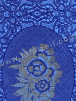 Lace medaillon blauw-goud