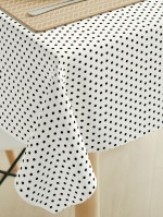 Tafelkleed polka zwart-wit