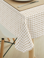 Tafelkleed ruitje aquarel beige