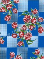 Tulp op ruit hollandblauw mex