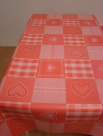 Patchwork hart rozerood