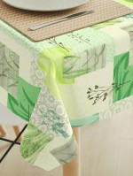 Tafelzeil patchwork Linne zachtgroen