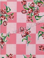 Tulp op ruit roze mex