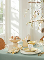 Zware kwaliteit 100% linnen vergrijsd groen