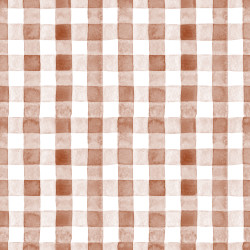 Tafelkleed ruitje aquarel kaneel