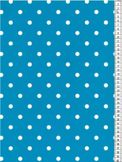 Plakfolie dots helderblauw 1 cm