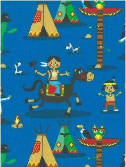 Indiaantje blauw pvc