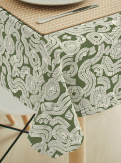 Tafelkleed Abstract green