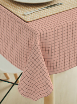 Tafelkleed Grid black - earth