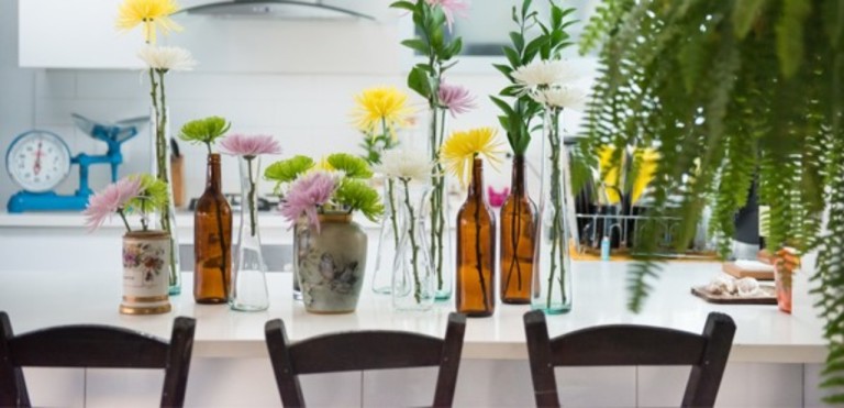 Bloemen tafelzeil