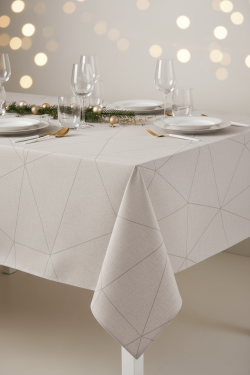 Tafelkleed stig silver