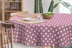 Tafelzeil stip wit op lila