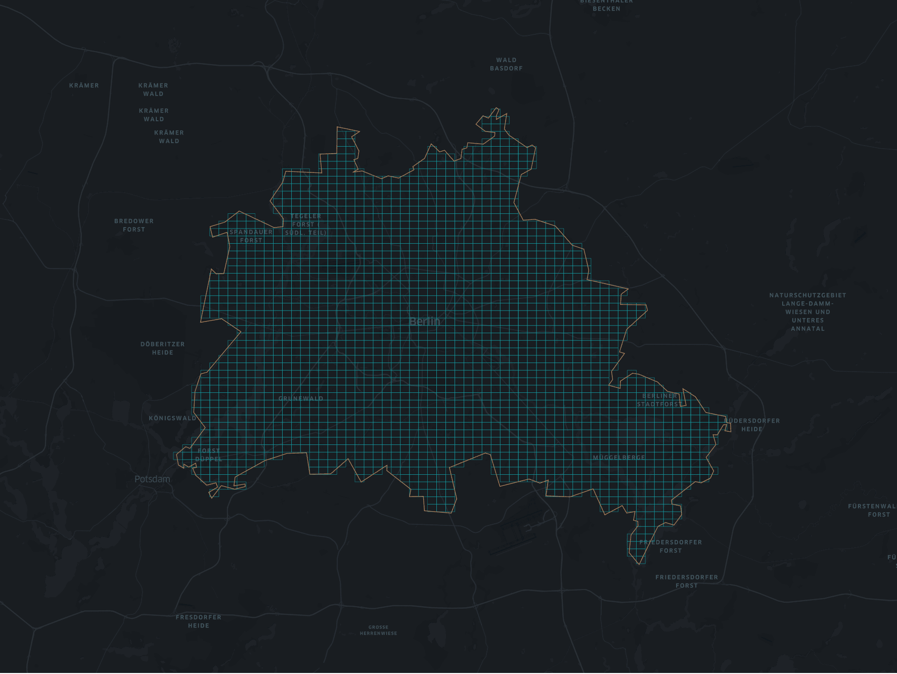 GeoHash grid of Berlin bounding box