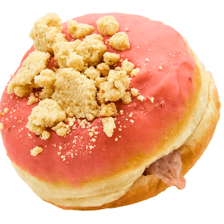 Rhubarb Vanilla donut