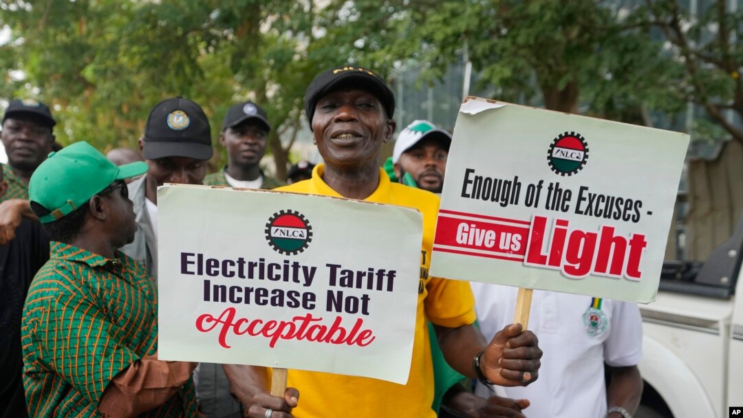 In Abuja, Nigeria, on May 13, 2024, people are protesting against the recent rise in the price of power.