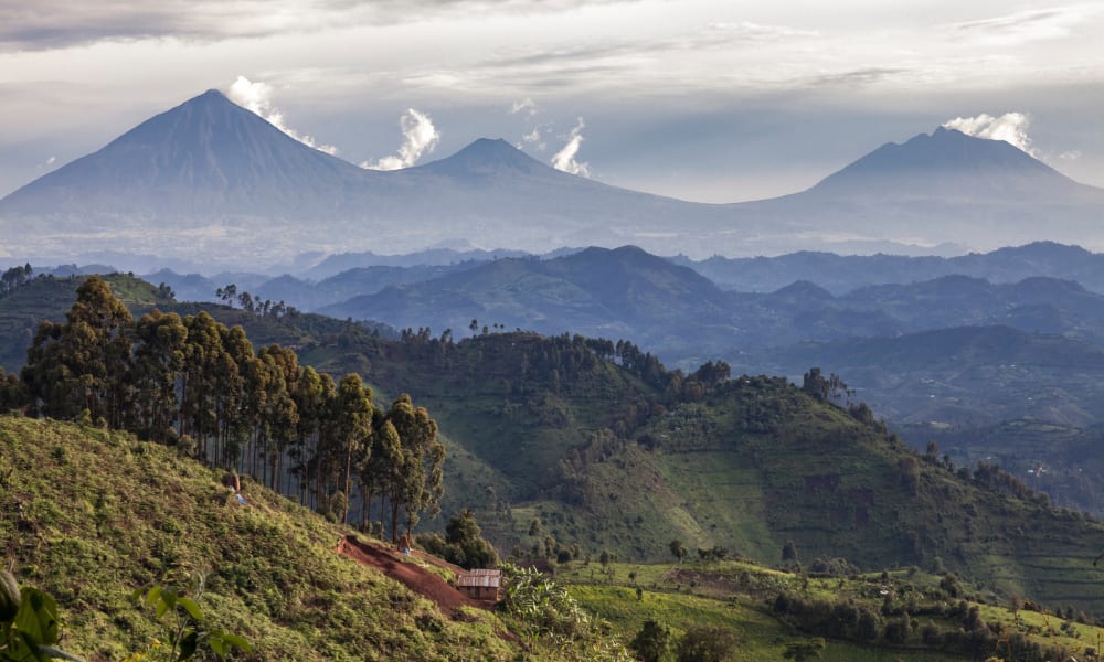Ruanda Volcanoes Nationalpark Vulkan Landschaft