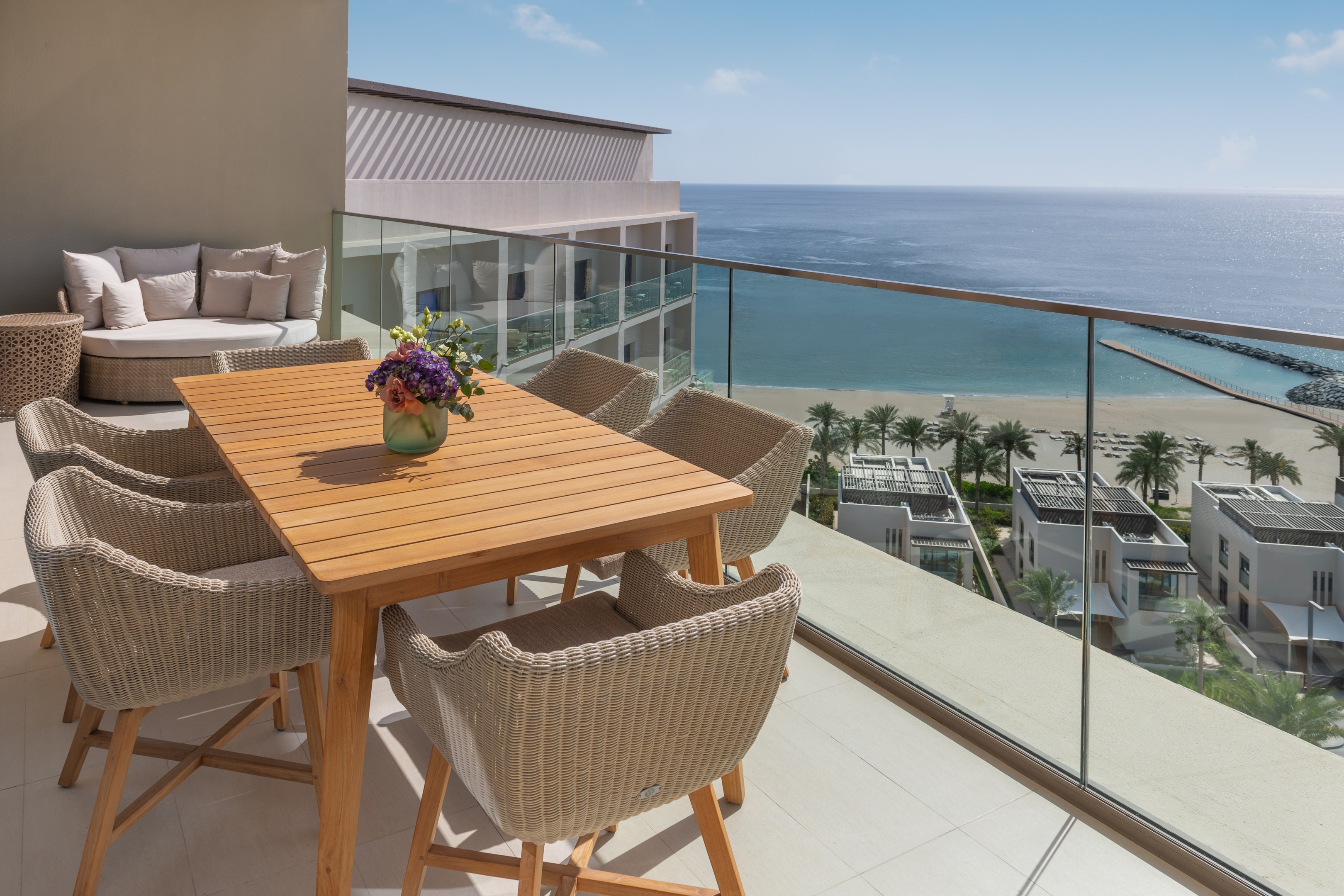 Balkon und Blick auf das Meer