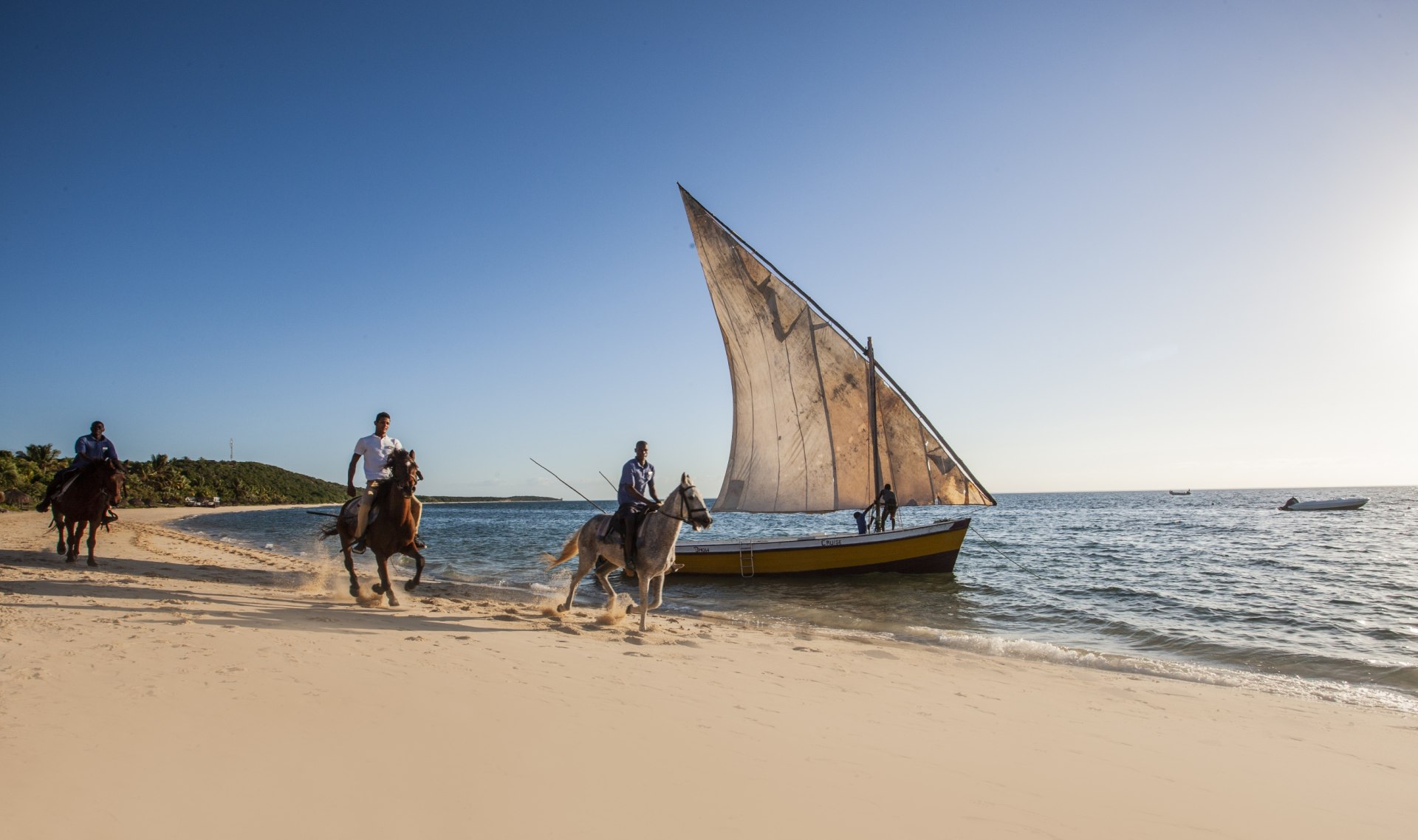 Reiten am Strand des Anantara Bazaruto Island Resort