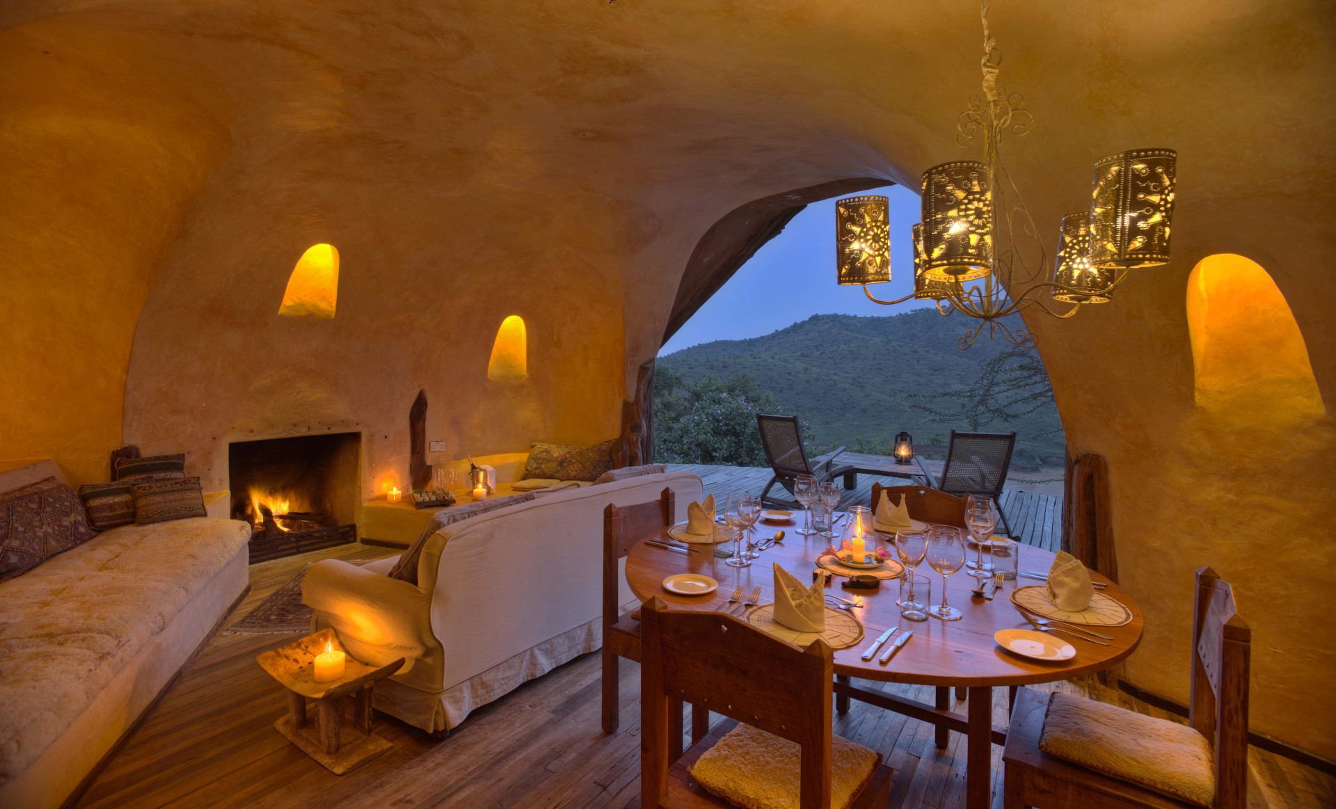 Privates Abendessen in der Suite der Borana Lodge