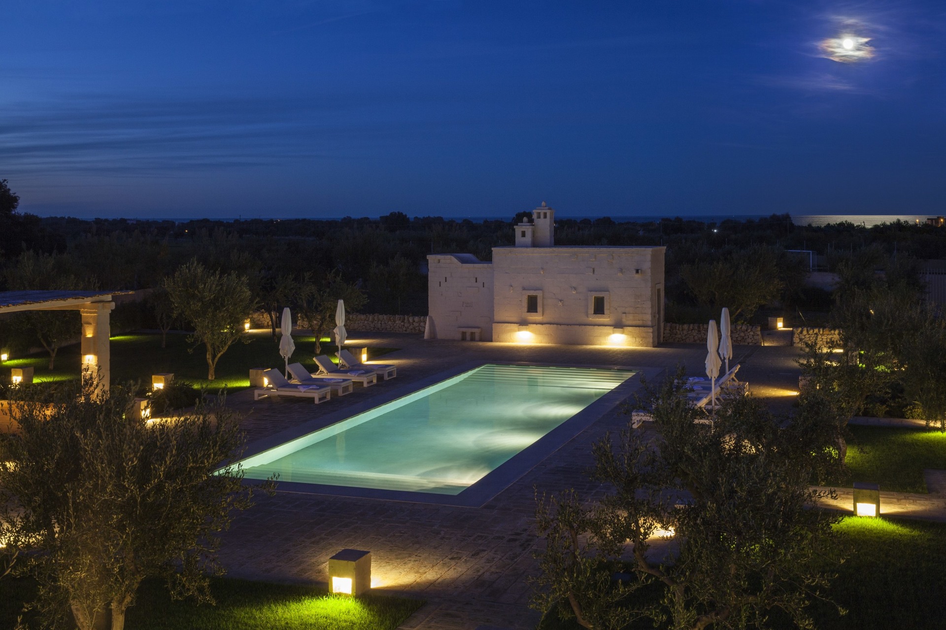 Pool am Abend