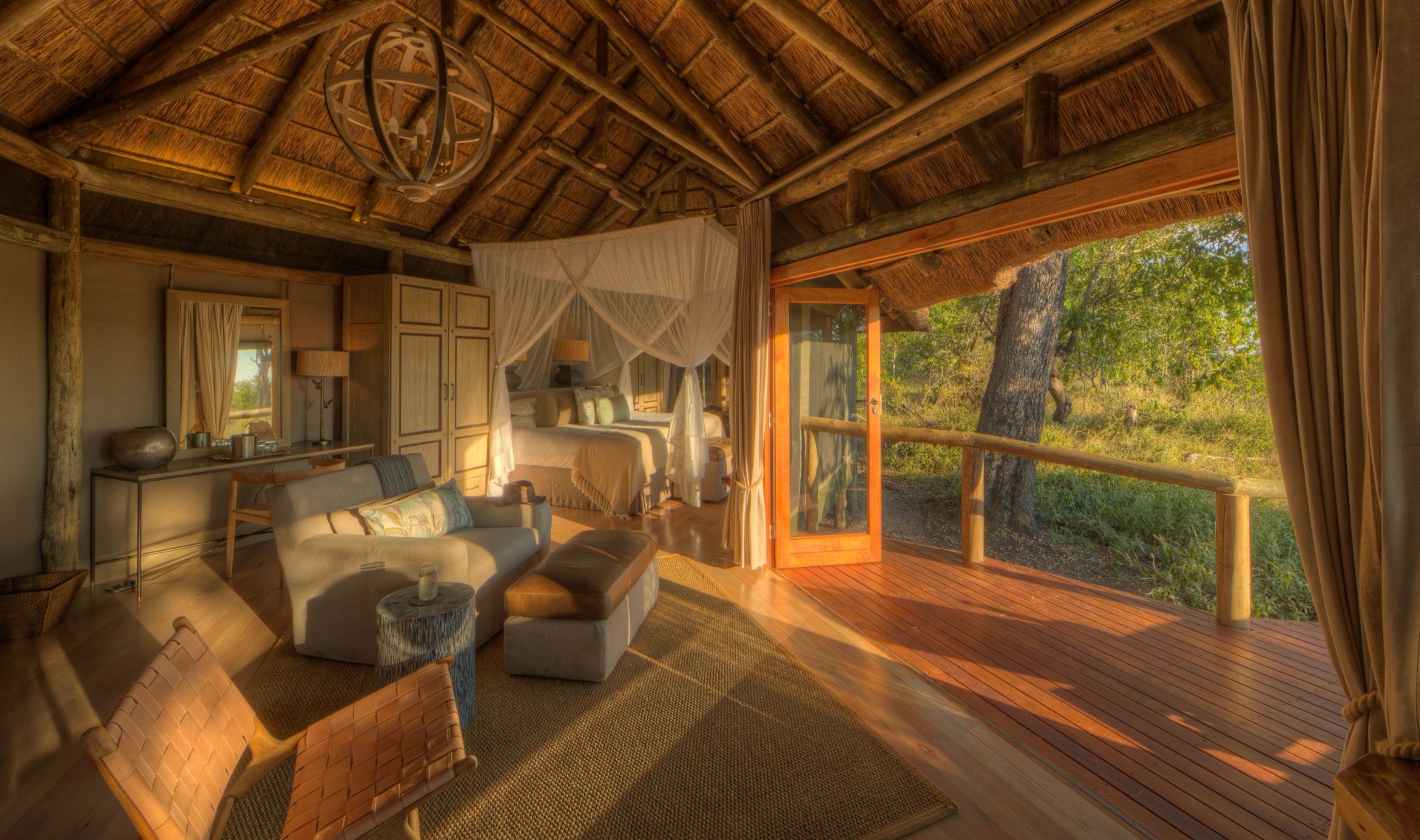 Schlafzimmer im Camp Moremi