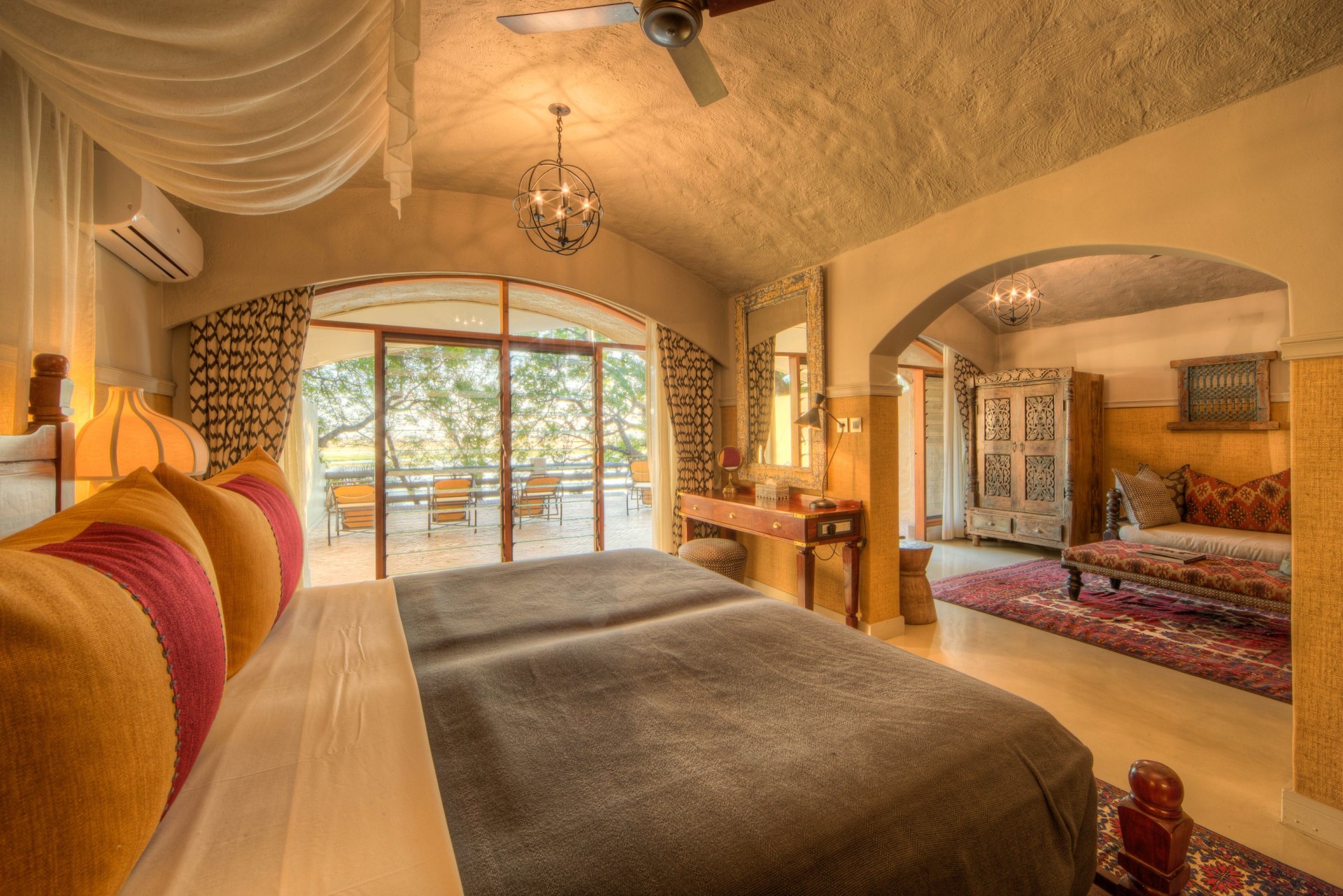 Dreibettzimmer in der Chobe Game Lodge