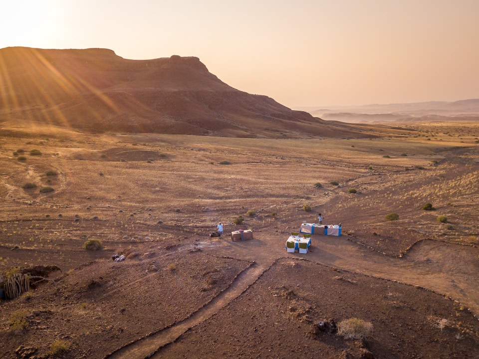 Panoramasicht auf Damaraland Camp