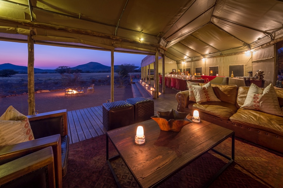 Essbereich des Desert Rhino Camp