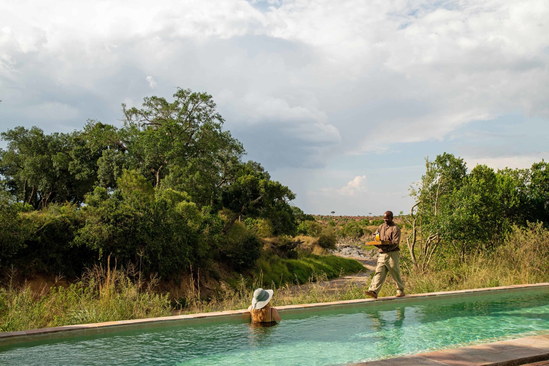 Swimmingpool im Sand River Masai Mara