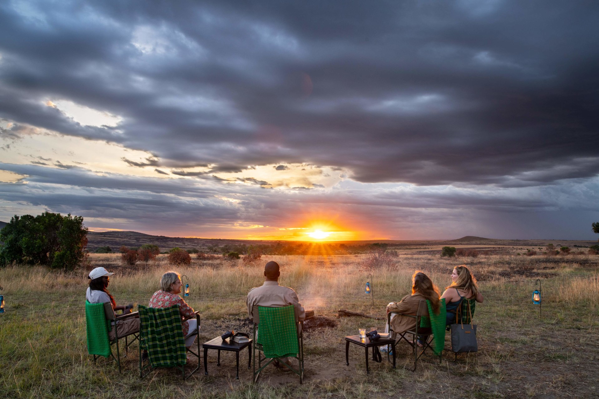 Sundowner in der Masai Mara