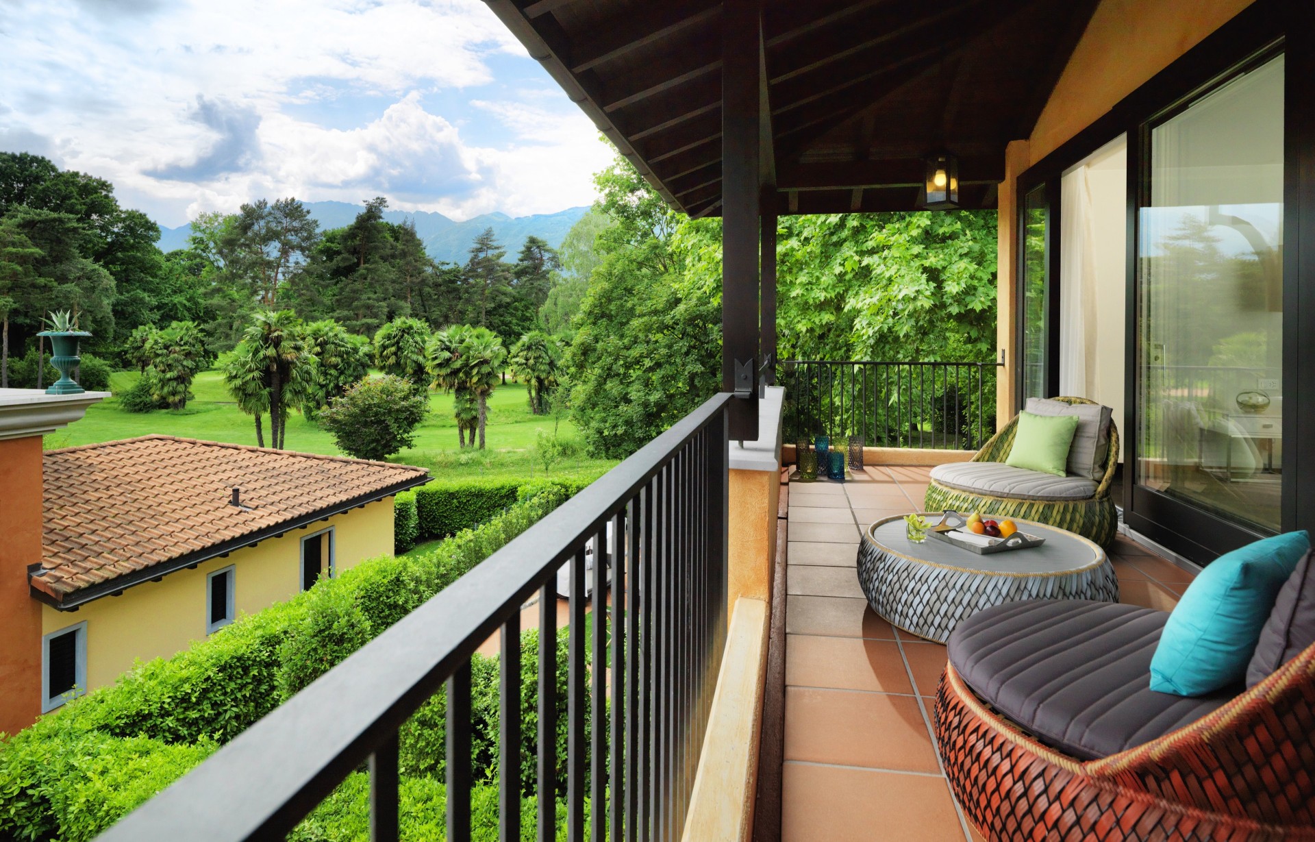 Balkon der Suite auf der Südseite vom Giardino Ascona