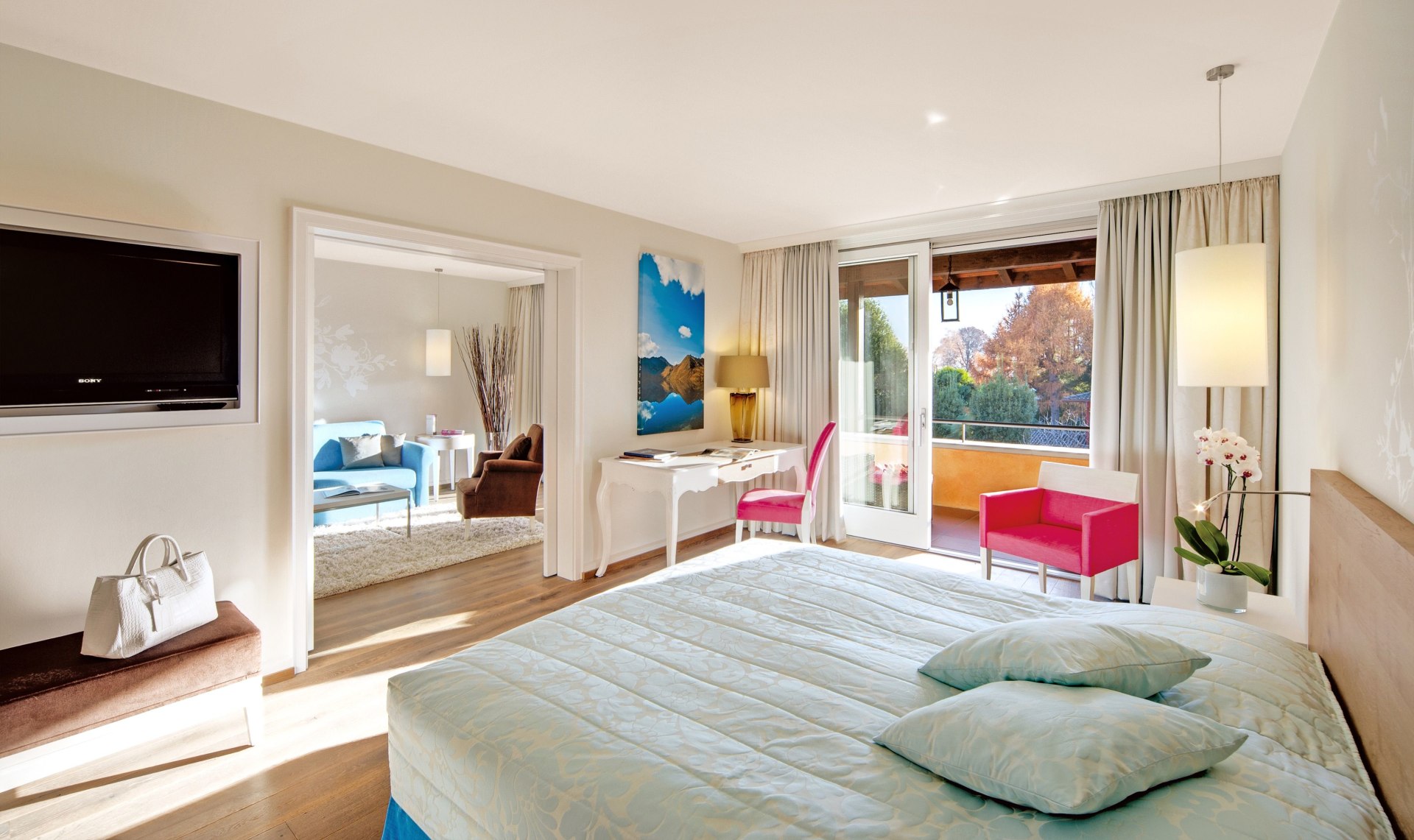 Interior von der Suite zur Südseite des Giardino Ascona