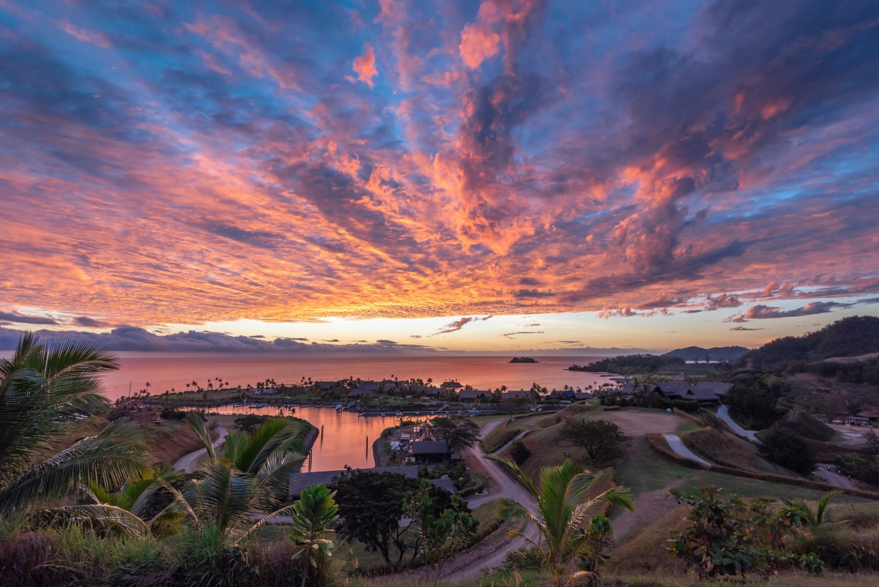 Sonnenuntergang beim Six Senses Fiji