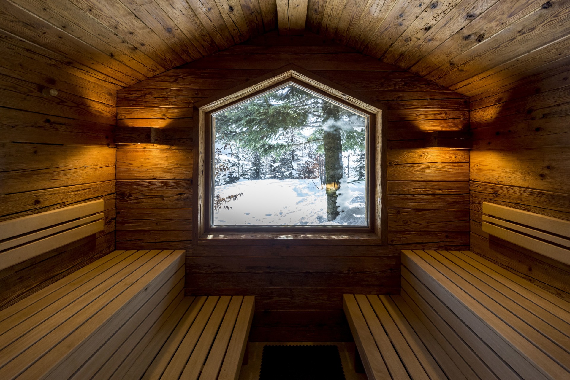 Sauna mit Blick nach draussen