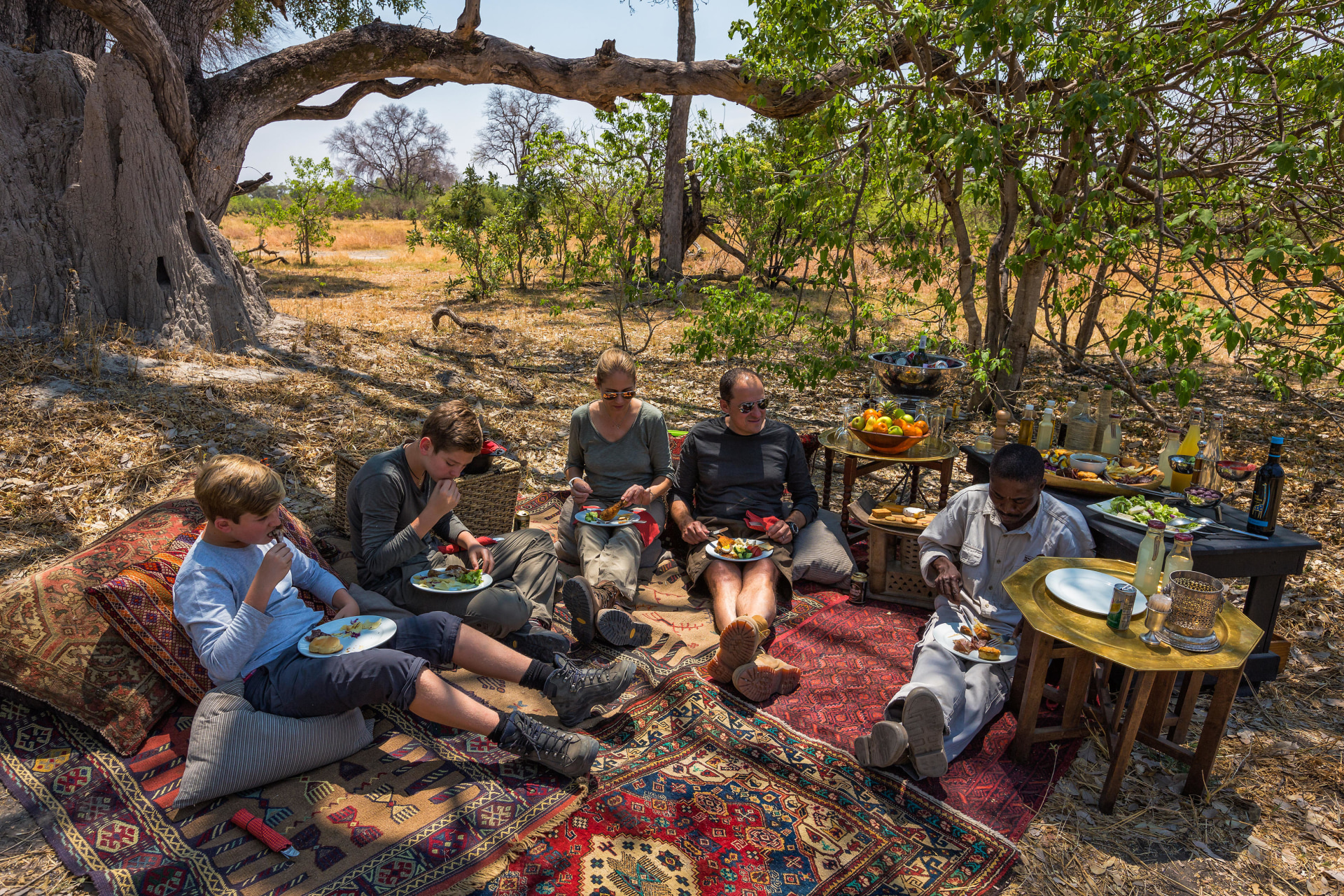 Mittagessen in der Wildnis von Botswana