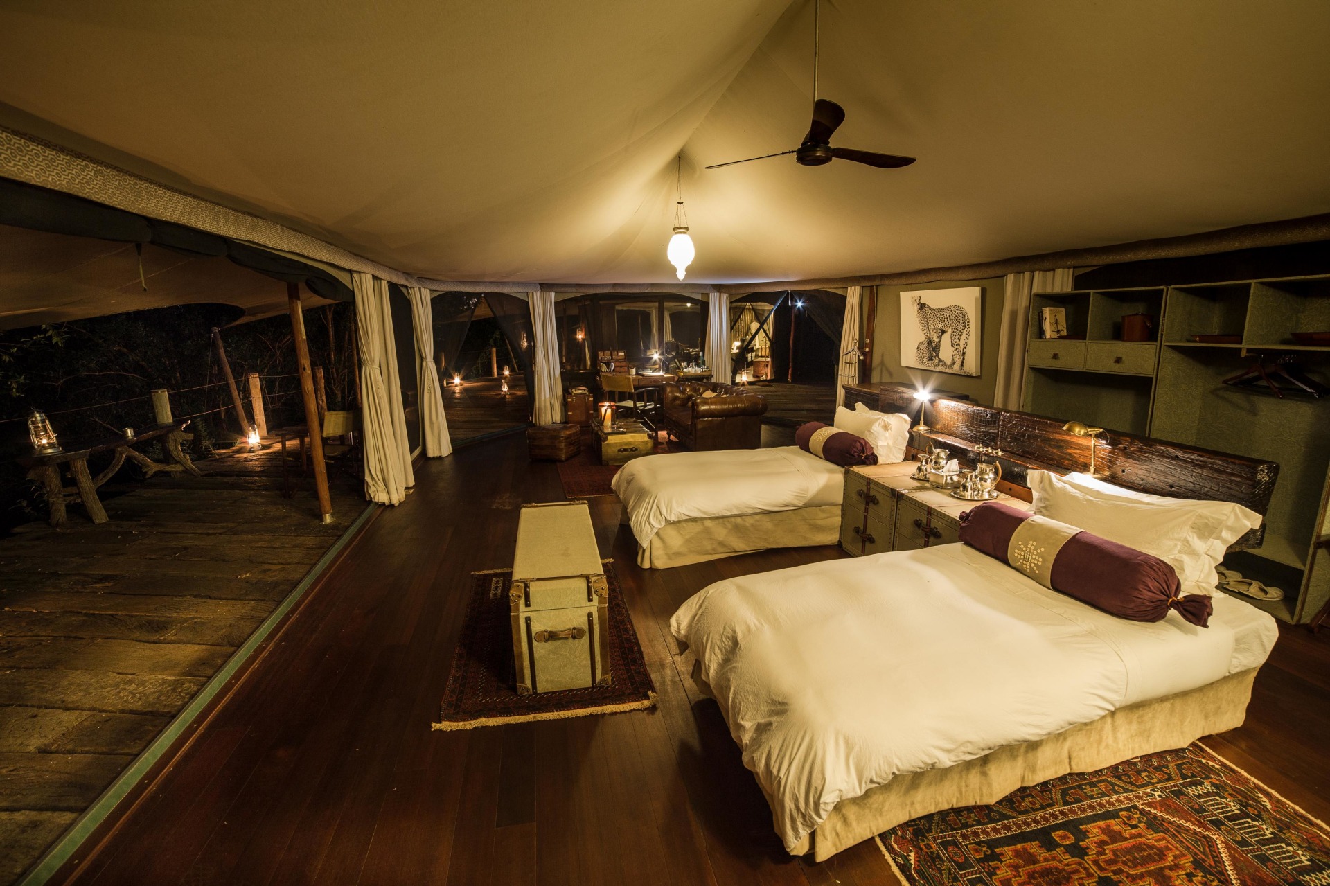 Zweibettzimmer im Mara Plains Camp