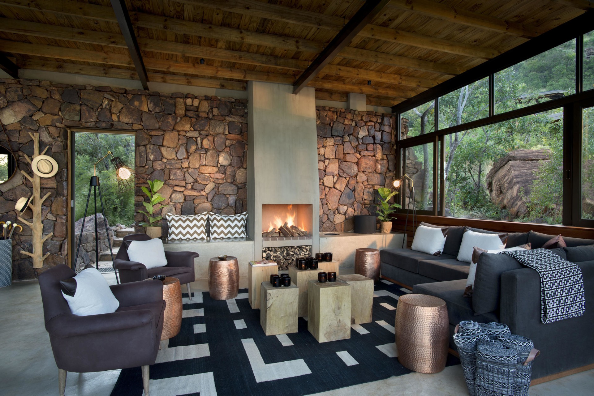 Lounge in der Marataba Mountain Lodge